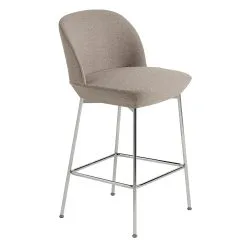Muuto Chaise De Bar Oslo Counter Pieds Chromés